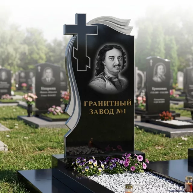 144 Памятник с крестом и перьями