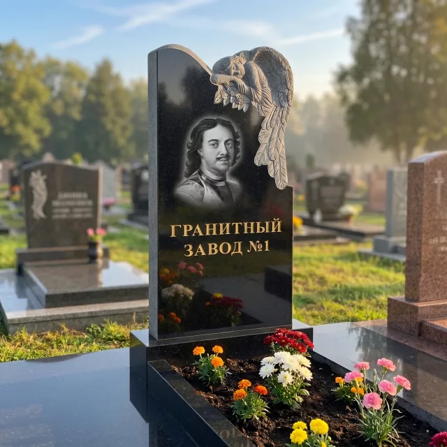3179 Памятник резной со спящим ангелом