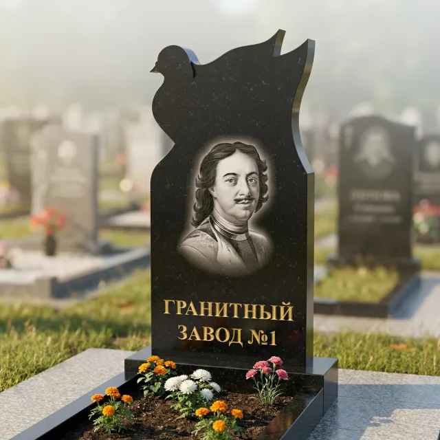 425 Надгробие фигурное птица полированная