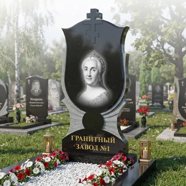 233 Памятник цветок с крестом