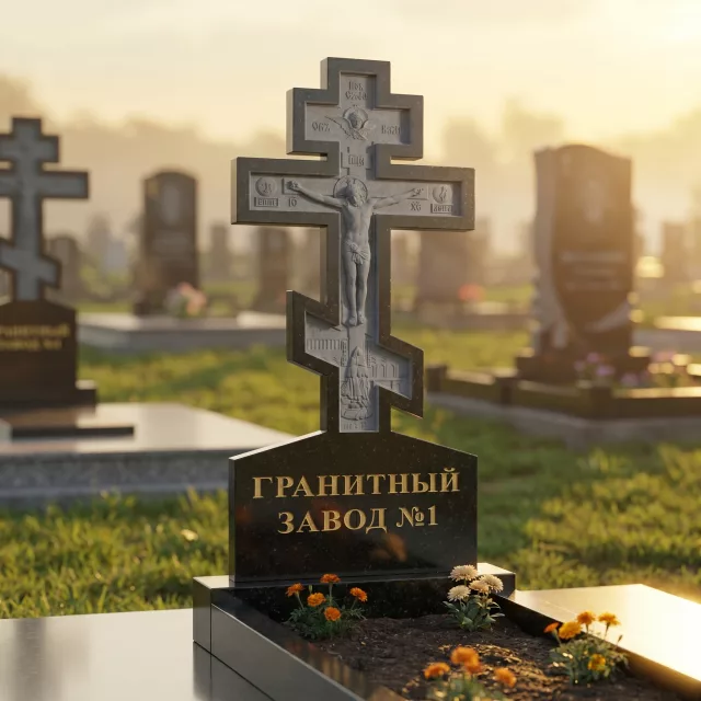 3193 Памятник резной крест распятие