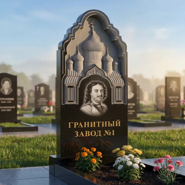 3185 Памятник резной с мечетью