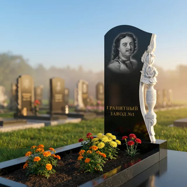 3059 Мемориальное надгробие ваза с розами