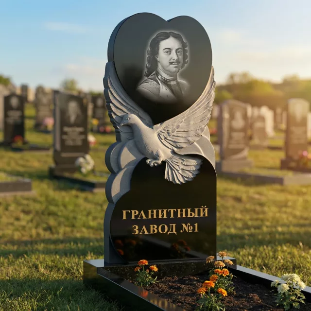 3050 Мемориальное надгробие голубь с сердцем