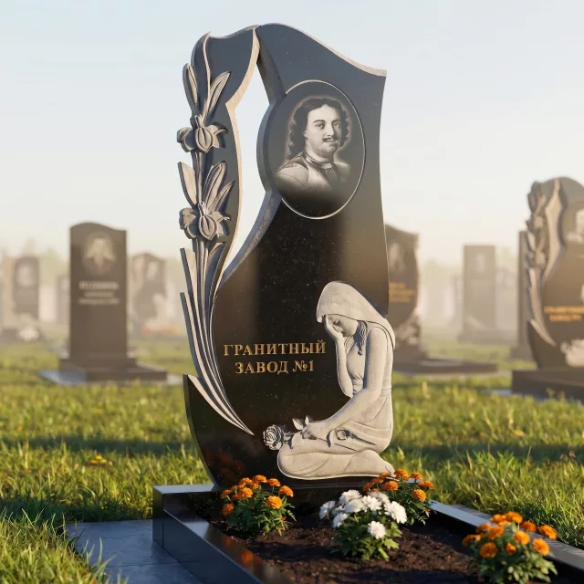 3079 Мемориальное надгробие в виде бутона с плачущей