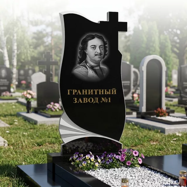 147 Памятник изогнутый с гармошкой и крестом