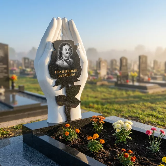 3025 Ритуальное надгробие ладони