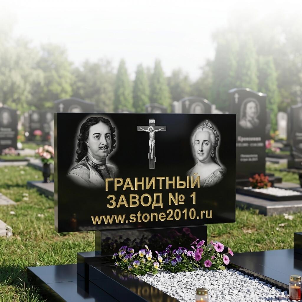 2 Памятник прямоугольный горизонтальный  80мм