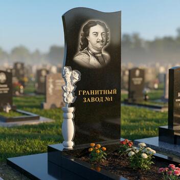 3058 Мемориальное надгробие ваза с розами