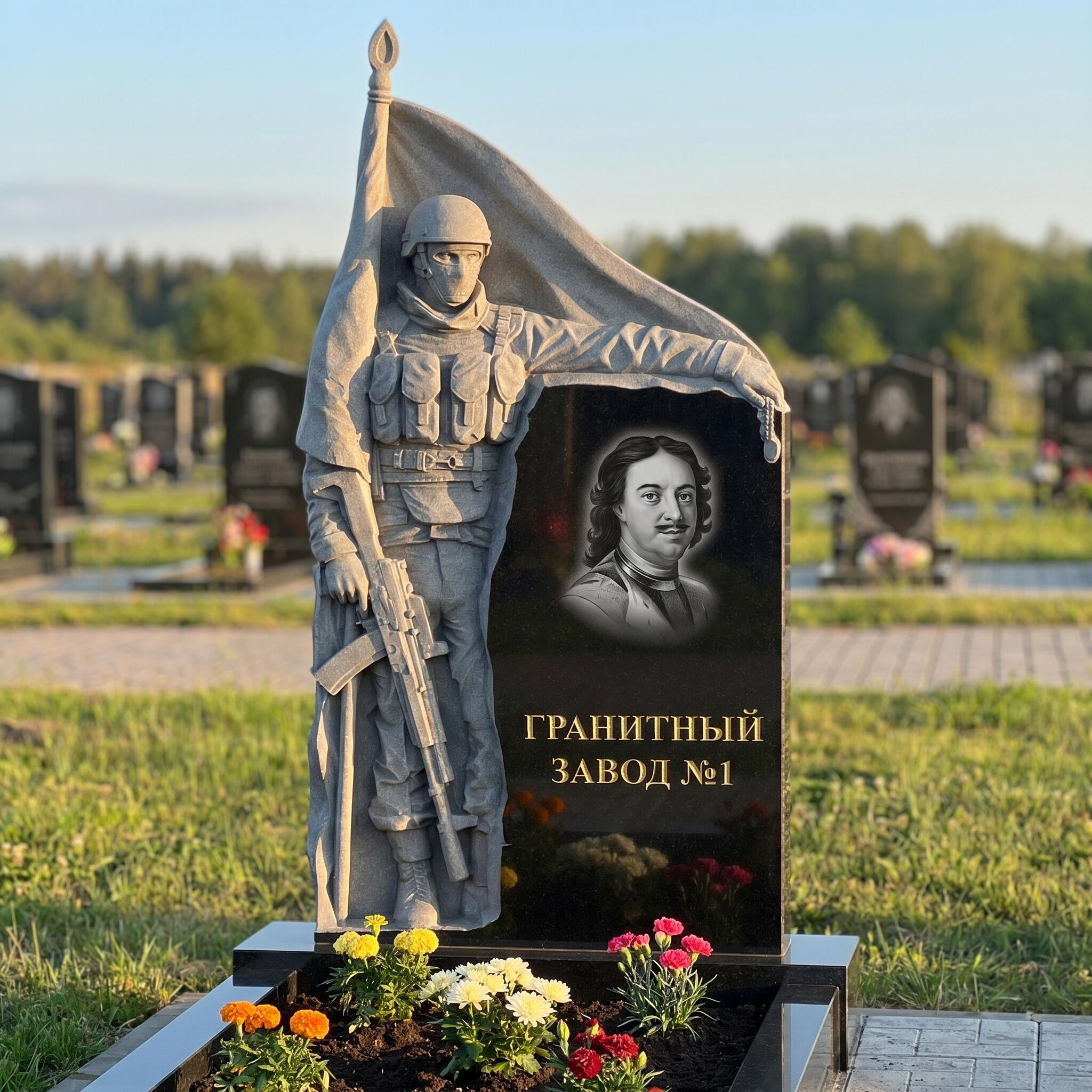 3272 Памятник бойцу\воину со знаменем