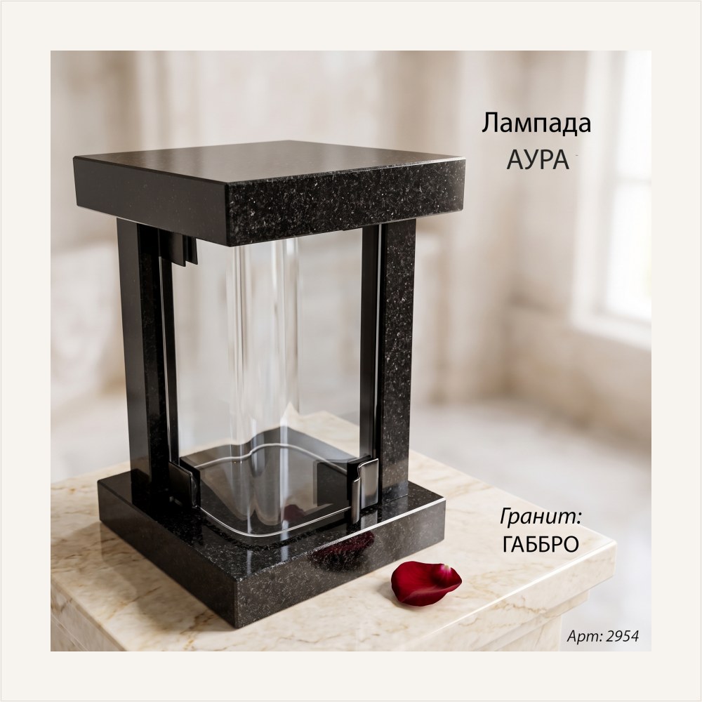 Лампада Аура (25*16, гранит Габбро) — ГЗ-2954